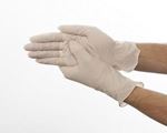 Picture of GD45 WHITE LATEX GLOVES SML 1X100