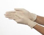 Picture of GD45 WHITE LATEX GLOVES LRG 1X100