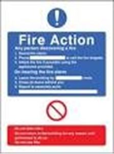 Picture of FIRE ACTION SIGN