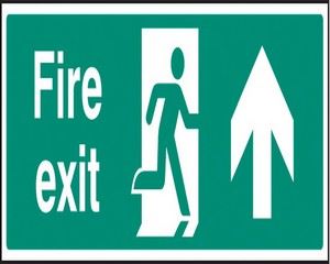 Picture of FIRE EXIT ARROW STRAIGHT ON