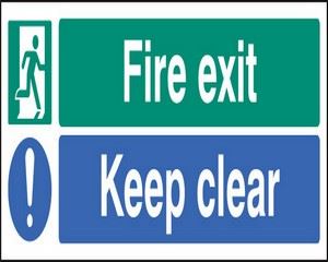 Picture of FIRE EXIT KEEP CLEAR