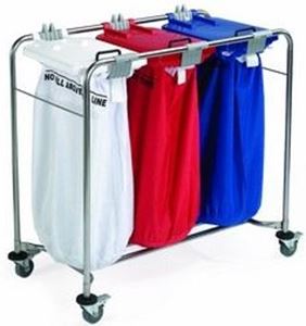Picture of 3 BAG S/STEEL LAUNDRY CART LC2000-3-SP