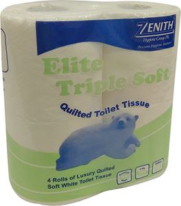 Picture of PREMIUM QUILTED 3PLY TOILET ROLLS 4X10