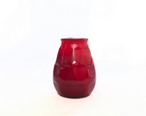 Picture of TWILIGHT RED GLASS CANDLE 1X6