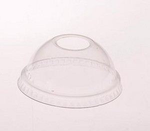 Picture of DLR685 DOME LID WITH HOLE CLEAR 1X1000