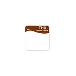 Picture of THURSDAY REMOVABLE 1"X1" LABEL 1X1000