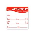 Picture of WEDNESDAY 2"X2" REMOVABLE LABEL 1X500