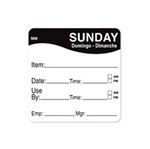 Picture of SUNDAY 2"X2" REMOVABLE LABEL 1X500