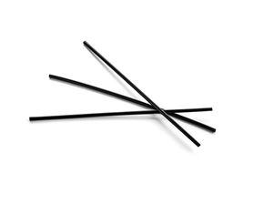 Picture of 6" 3mm PLA BLACK COCKTAIL STRAW 1X1000